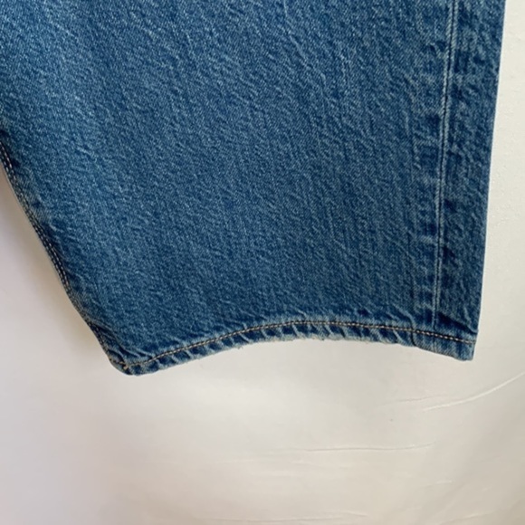 American Eagle Blue Distressed 90’s Boyfriend Jeans Long High Rise NWT - Picture 7 of 13